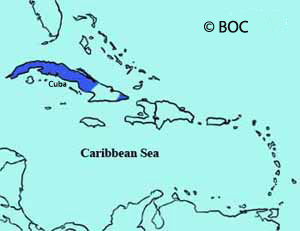 Cuban Trogon range map